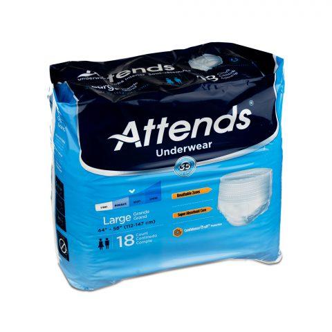 Attends Underwear Pull Up Extra Absorbency Large 44" to 58" - 18ea/pk 4pk/cs Image