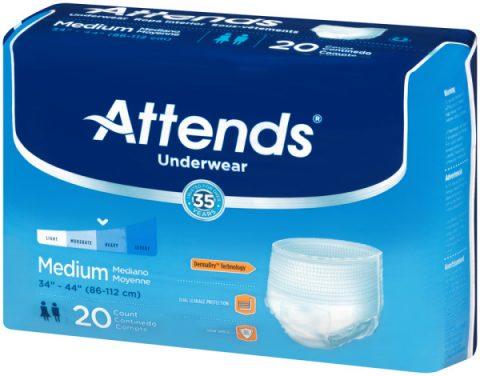 Attends Underwear Pull Up Extra Absorbency Medium 34" to 44" - 20ea/pk 4pk/cs Image