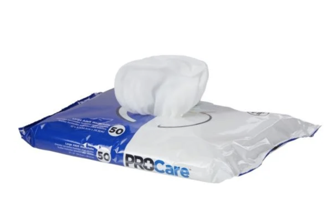 ProCure Wipes Premoistened Washcloth Soft Pack Snap Lid 8"x 12" - 50/pk 12pk/cs Image