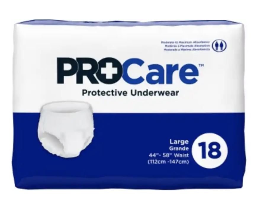 ProCare Double Push Underwear Large - 18ea/pk 4pk/cs Image