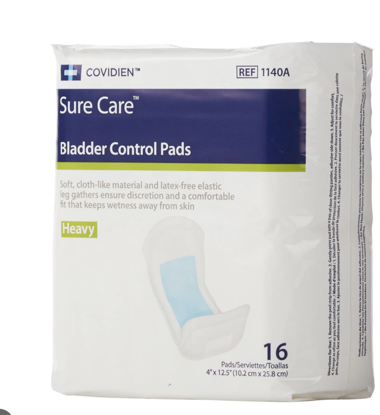 SureCare Pads, Bladder, Extra Plus 4"x 12-1/2" - 16/pk 6pk/cs Image